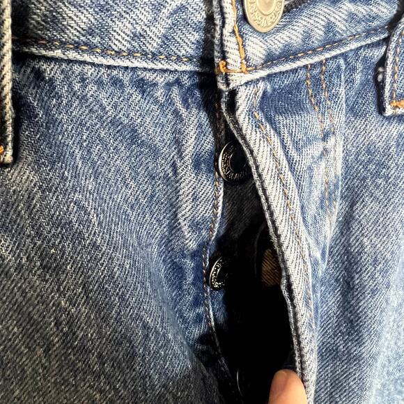 LEVI'S PREMIUM DENIM Women's 30 Wedgie Icon Ankle Jeans Distressed Denim Blue - Picture 9 of 16